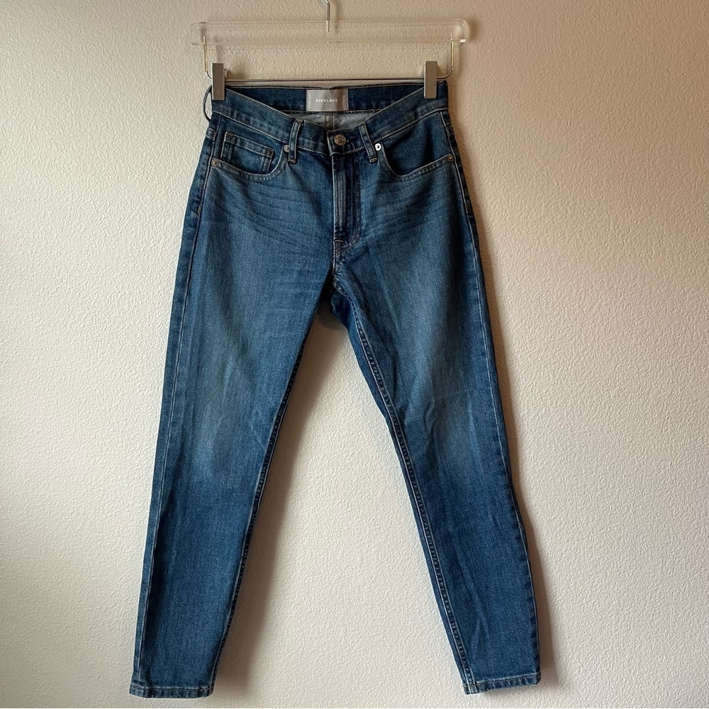Everlane Mid Rise Skinny Medium Wash Ankle Jeans Size 25